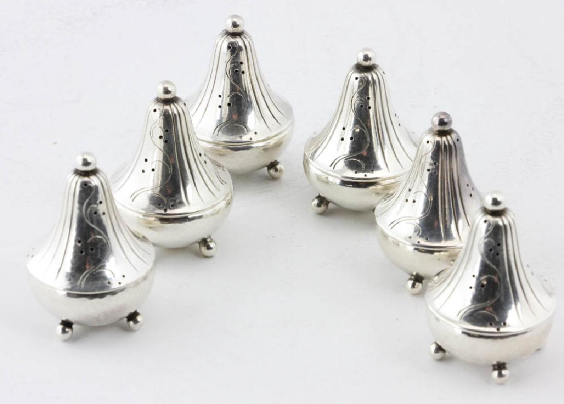 Set of (6) Georg Jensen Sterling Salts/Peppers (1 of 4)
