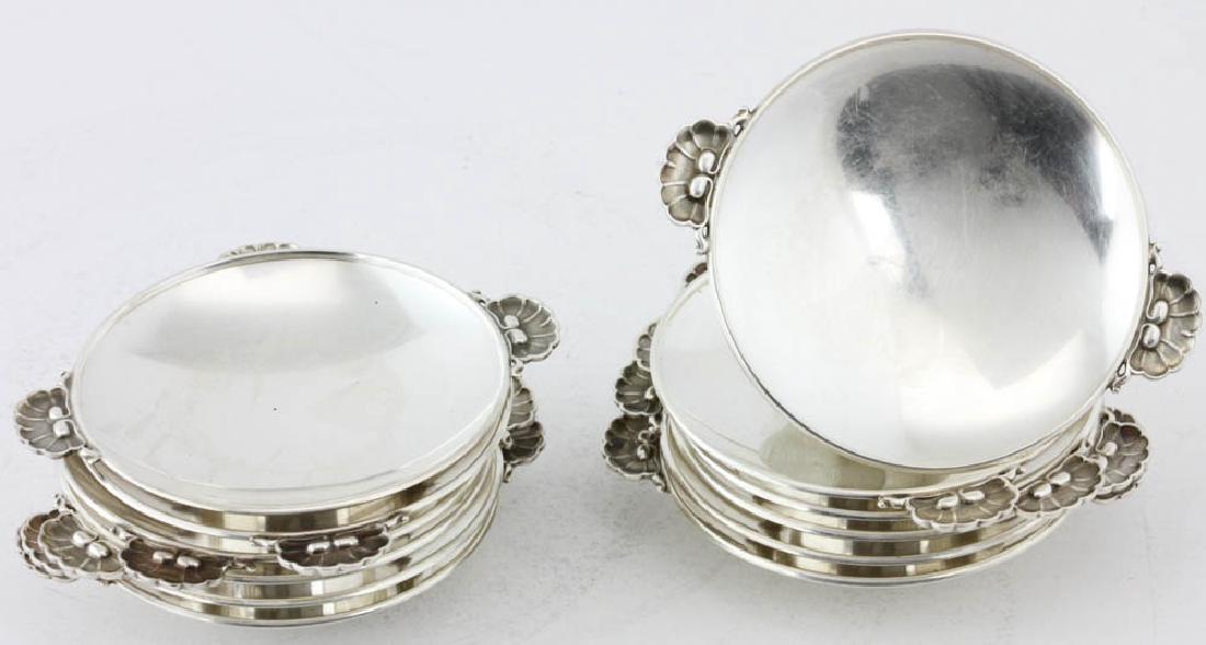 Set of (12) Georg Jensen Sterling Butter Pats (1 of 4)