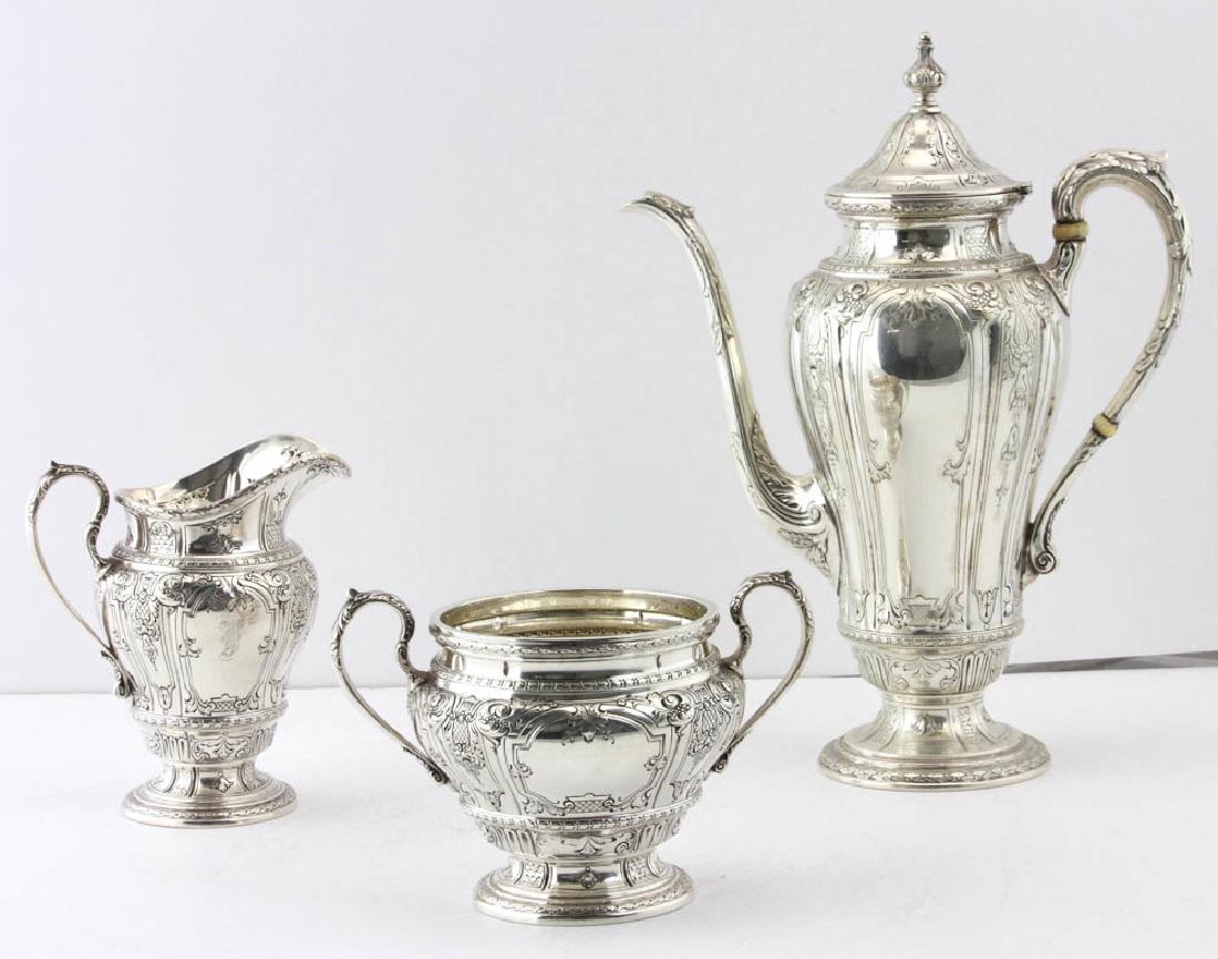 Dominick & Haff 3-pc Sterling Tea Set (1 of 7)