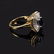 Ladies 14k Gold Sapphire & Diamond Ring - 2