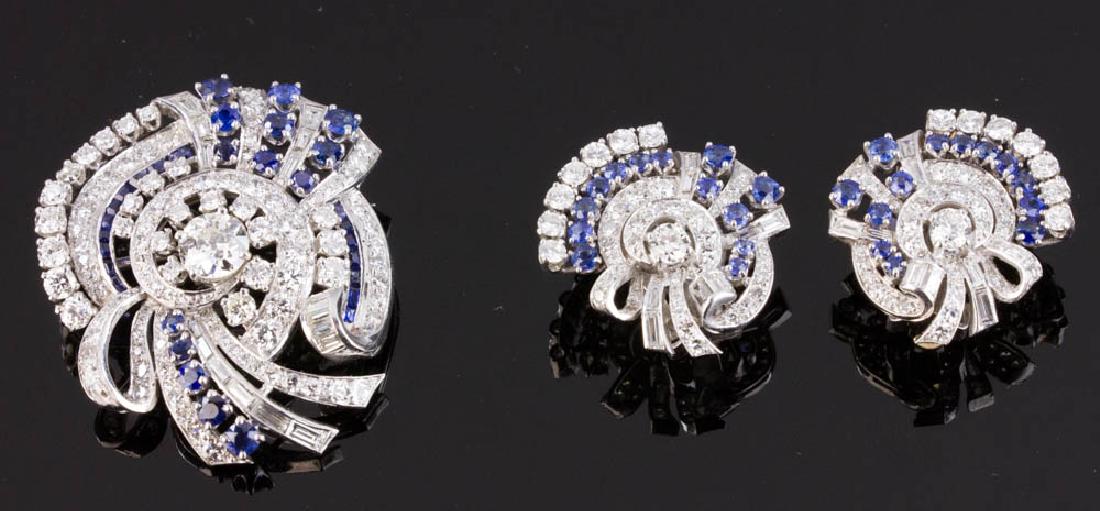 Fine Platinum, Diamond, & Sapphire Jewelry Suite (1 of 6)