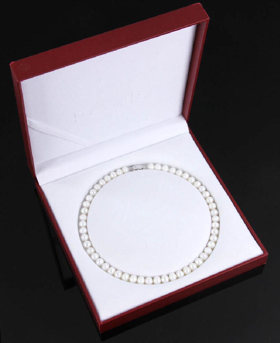 Pearl Necklace w/ Sterling Silver Clasp (1 of 9)