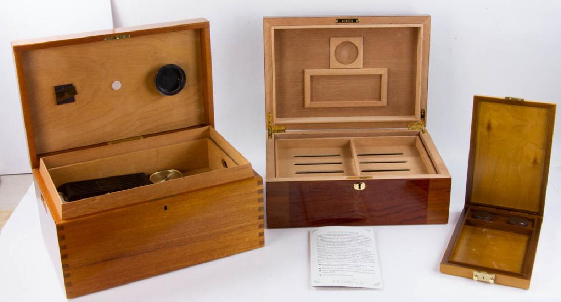 Collection of (3) Cigar Humidors, 2 Custom (1 of 12)