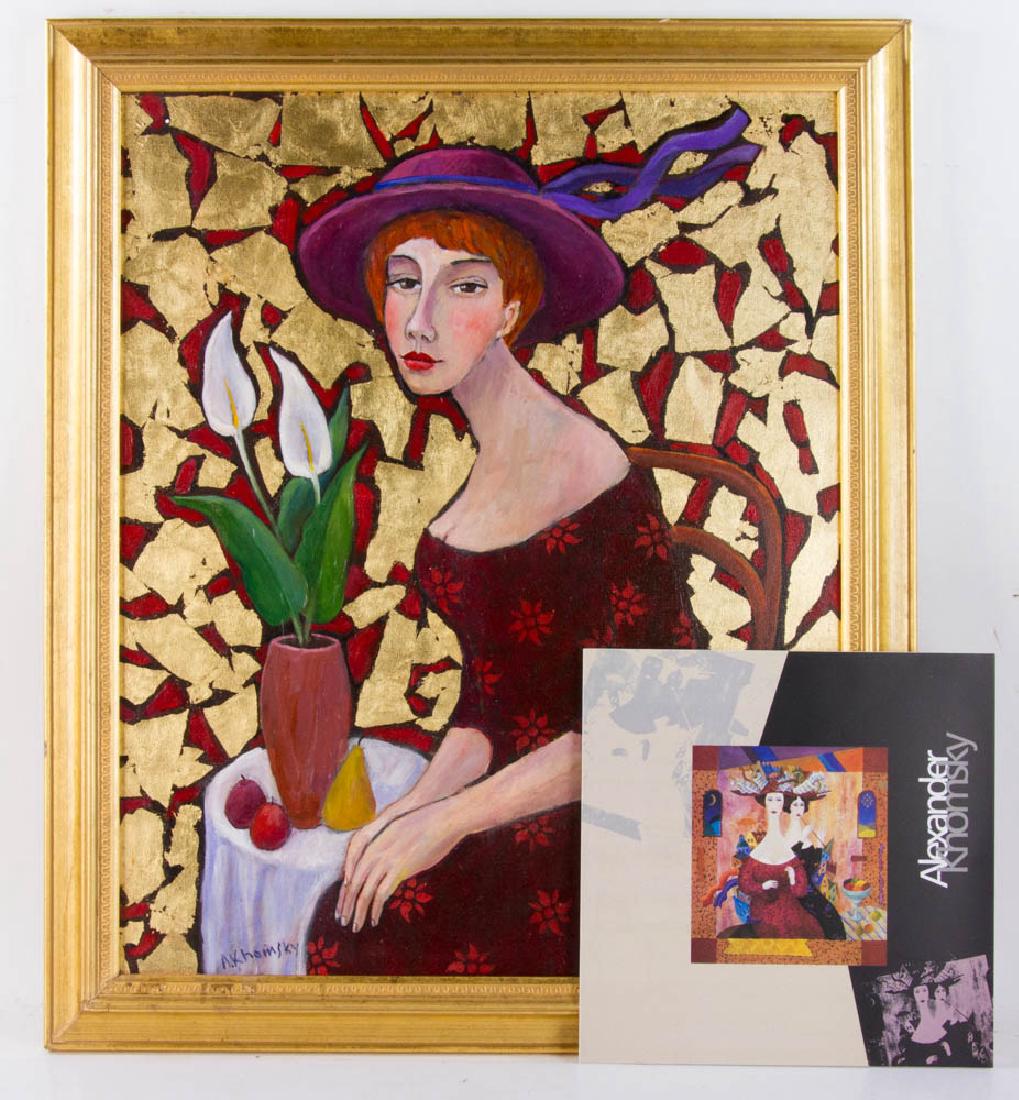 Lady with Calla Lily, Oil on Canvas, A. Khomsky (1 of 9)