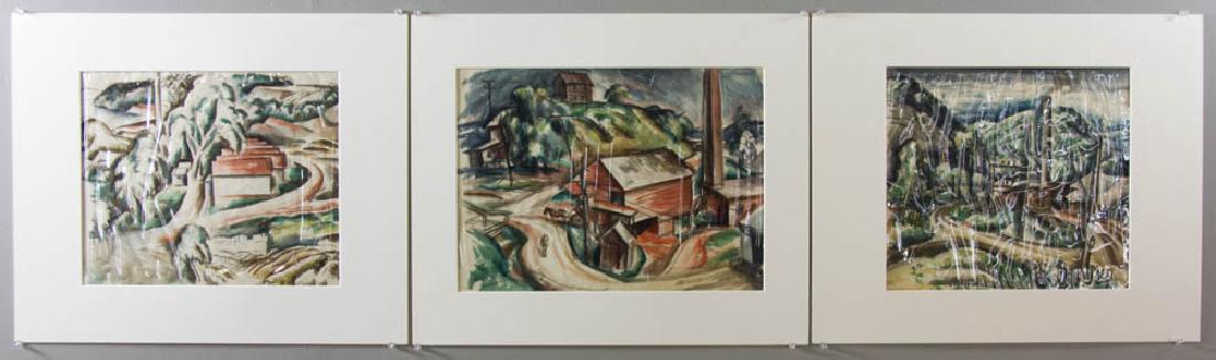 Earle B. Winslow Three Watercolors (1 of 10)