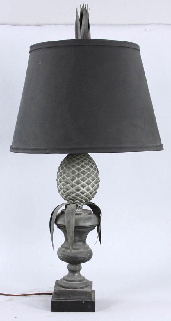 C1920s Tin Pineapple Lamp with Shade (1 of 8)