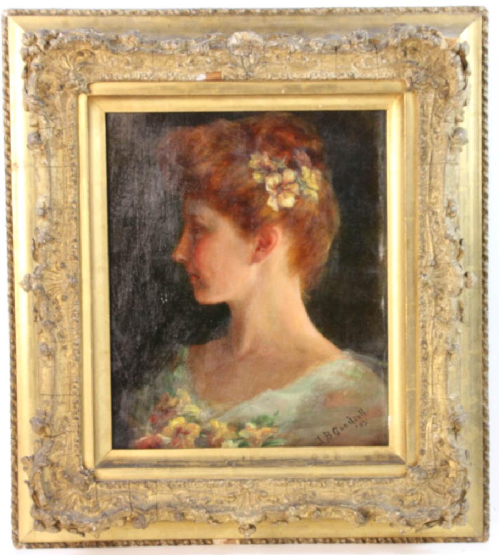 J. B. Goodsell Oil On Canvas Woman's Portrait (1 of 6)