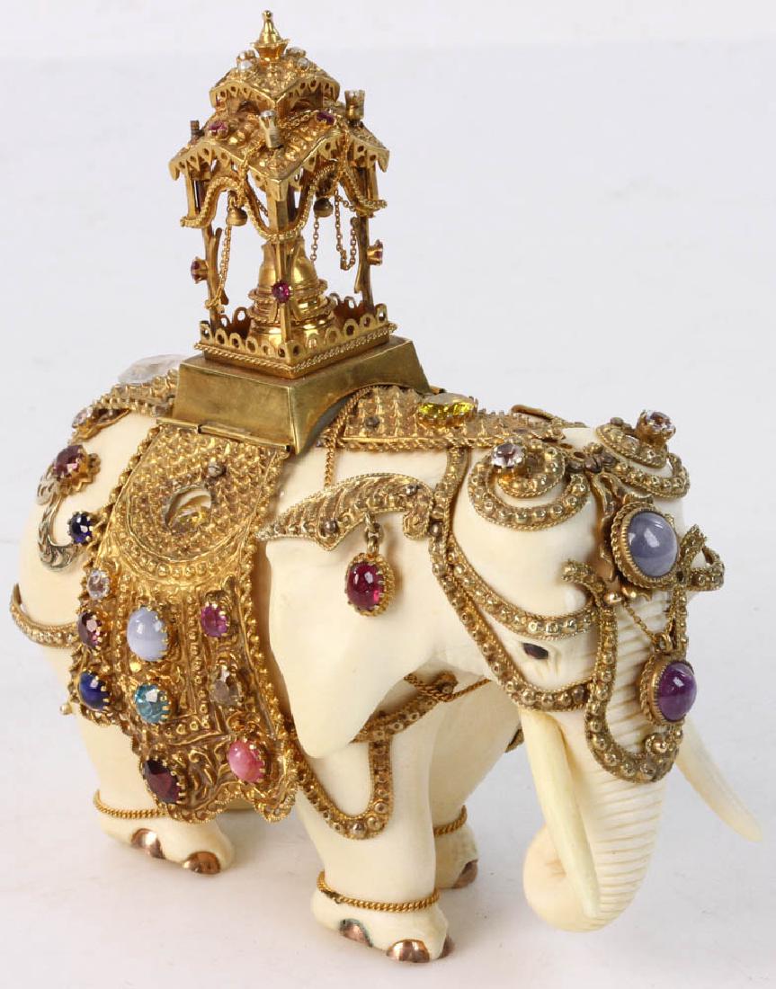 Indian Elephant Figure w/ Decoration (1 of 8)