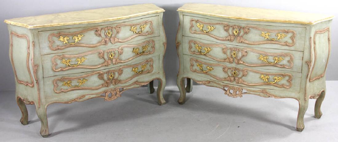 Pair of Paint-Decorated Venetian Chests (1 of 7)
