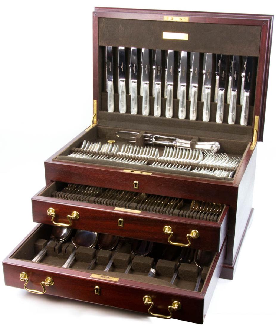 Christofle Dupleix Sterling Flatware Set in Case (1 of 12)