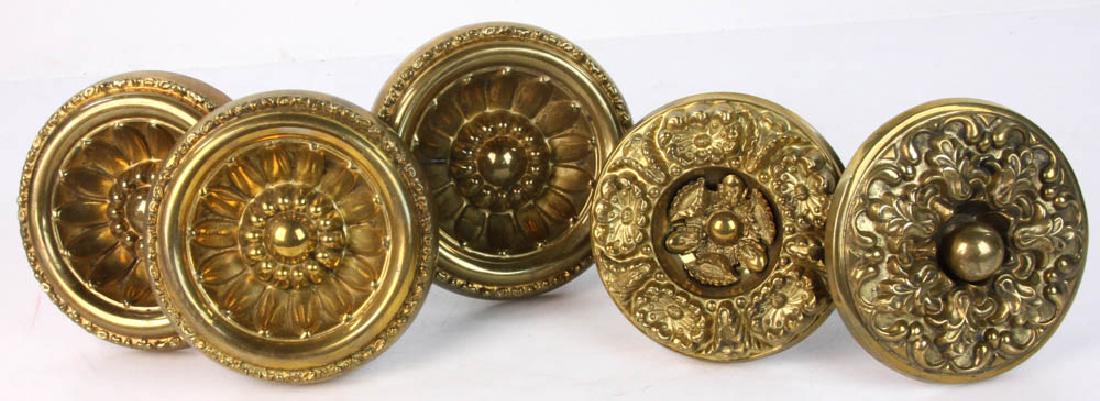 Four 19th C. American Brass Tie Backs (1 of 7)