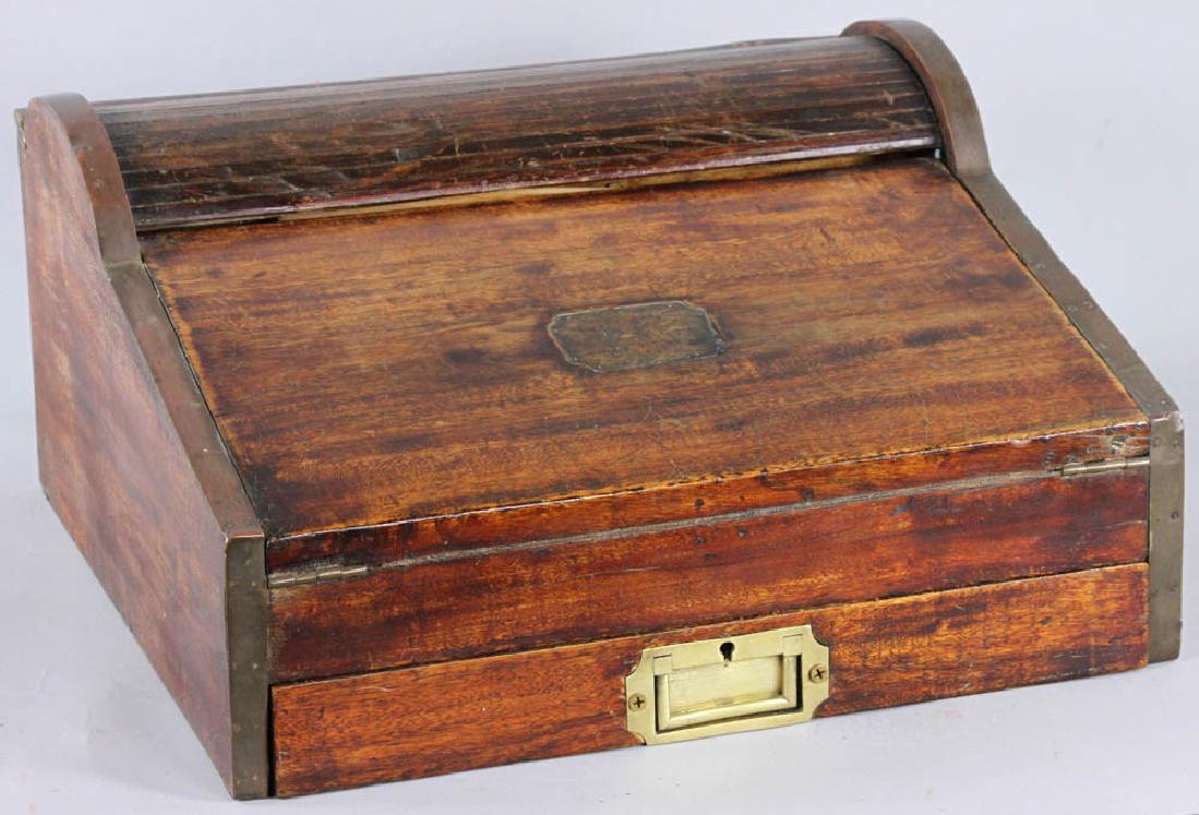 Early 19th C. Campaign Roll Top Desk (1 of 10)