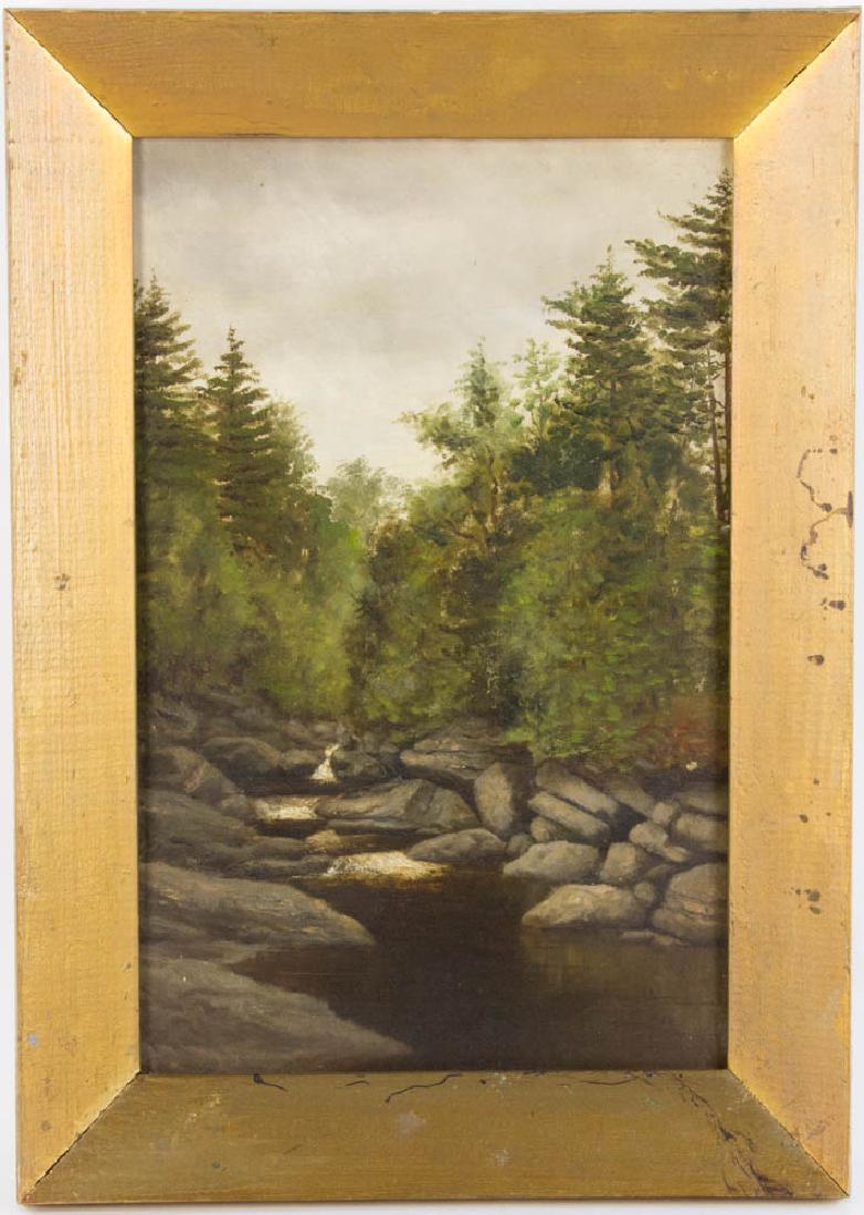 19th C. American Landscape, Oil on Board (1 of 5)