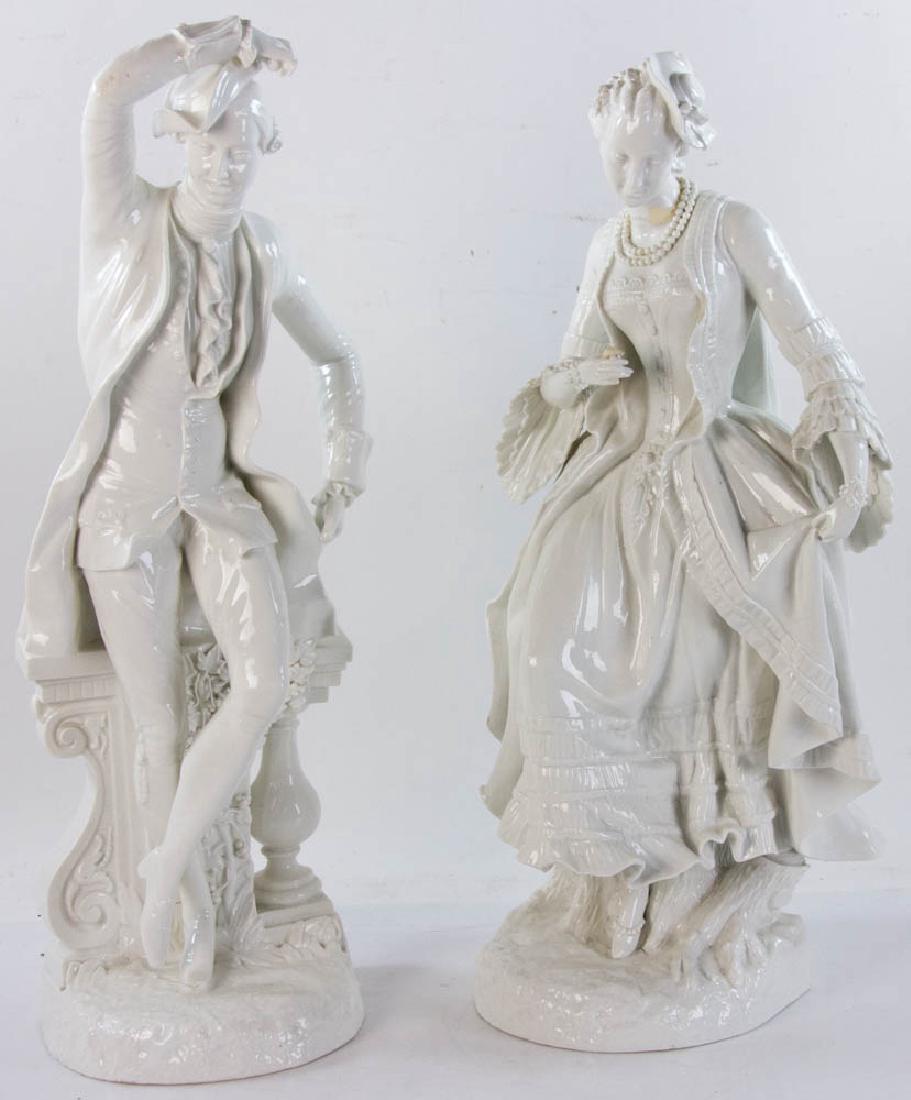 Pair of 19th C. German Meissen Figures (1 of 9)