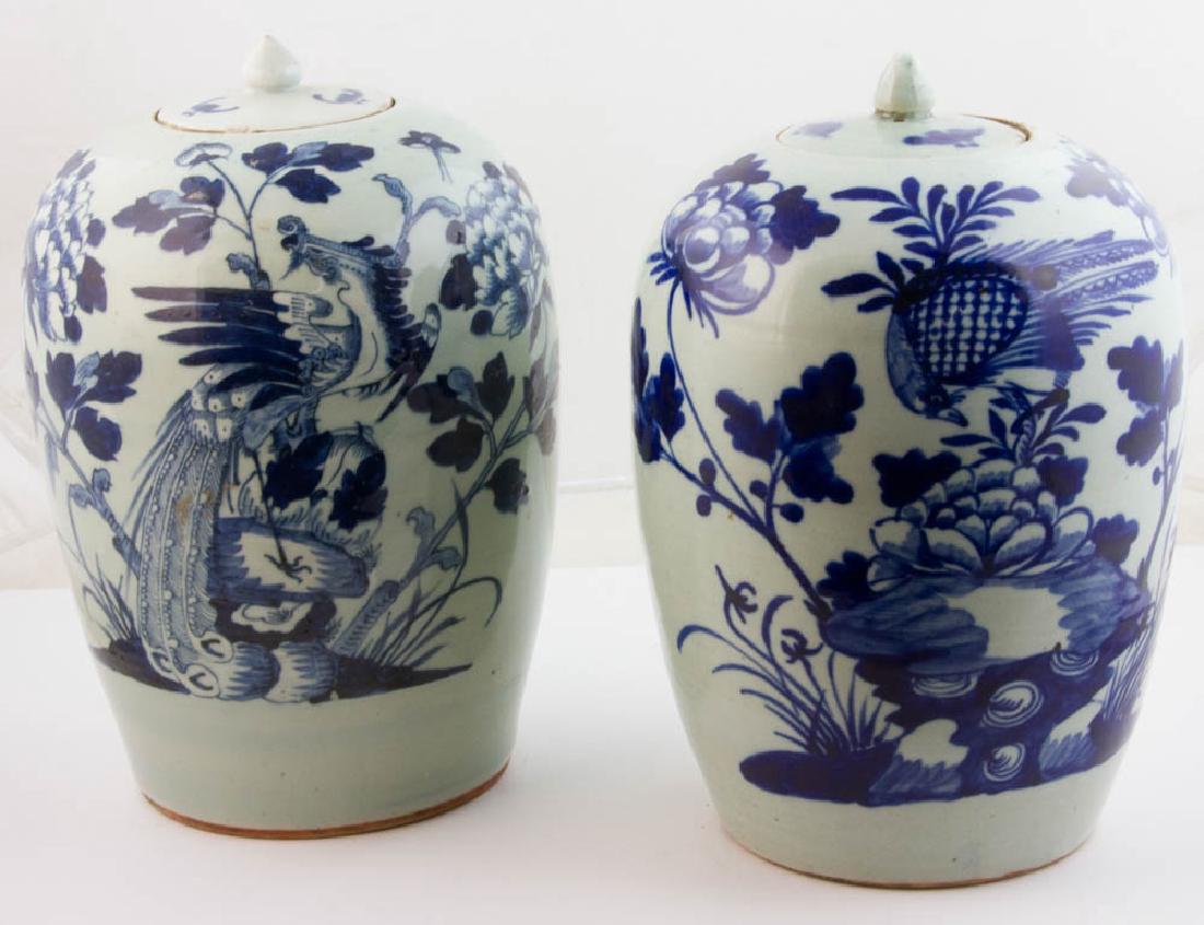(2) 19th C. Chinese Porcelain Covered Vases (1 of 8)