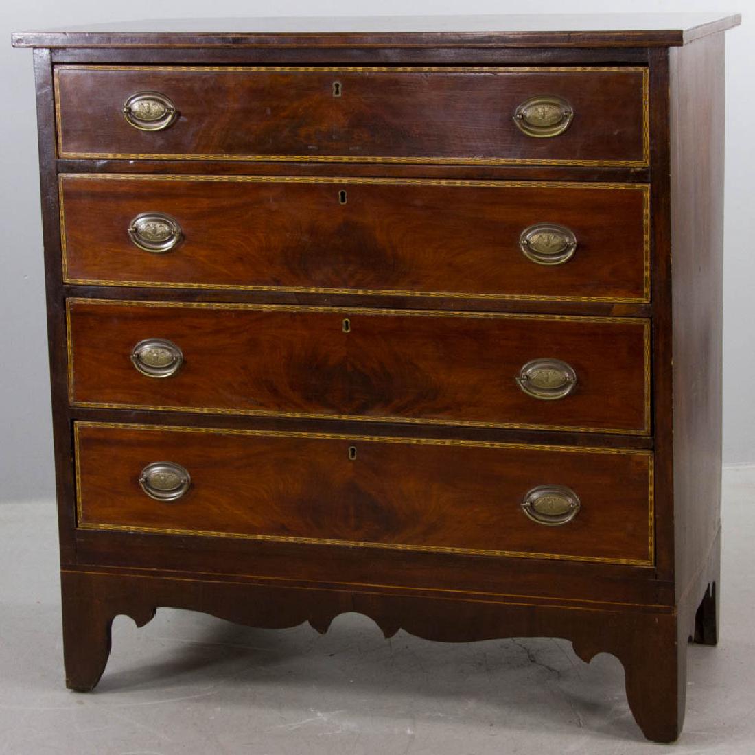 Early 19th C. Federal Mahogany Chest (1 of 7)