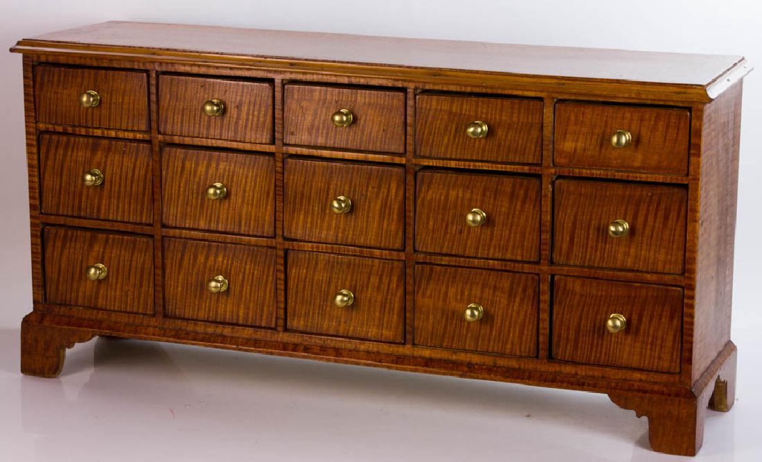 19th C. Tiger Maple Apothecary Chest (1 of 9)