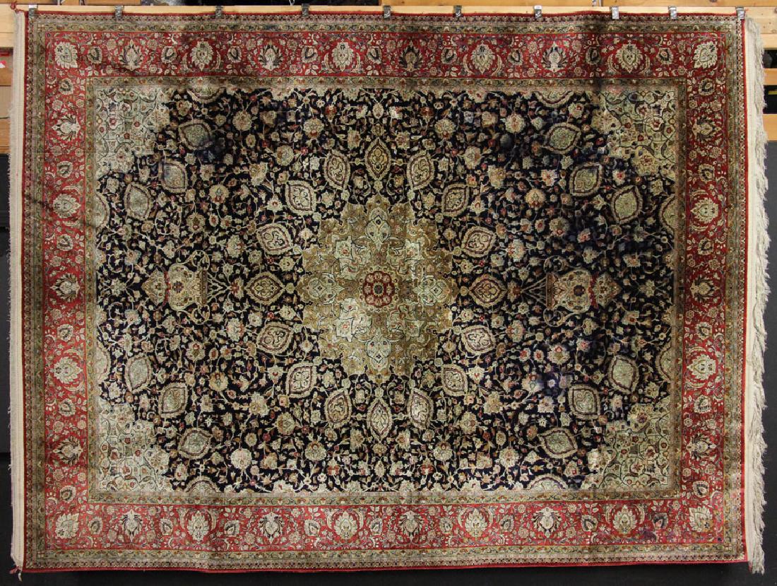 Fine Persian Isfahan Silk Carpet (1 of 6)