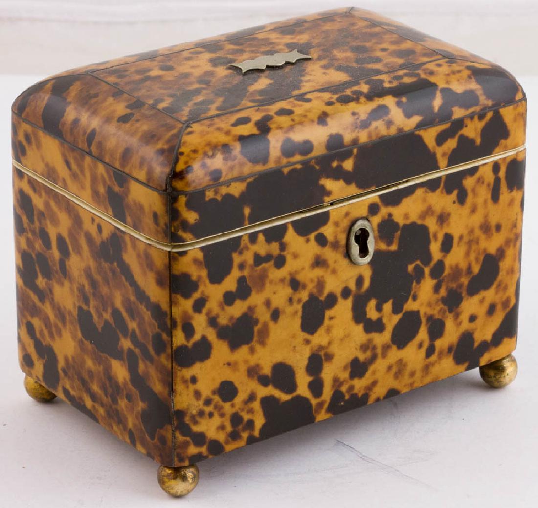 Fine Early 19th C. Tortoise Shell Tea Caddy (1 of 10)