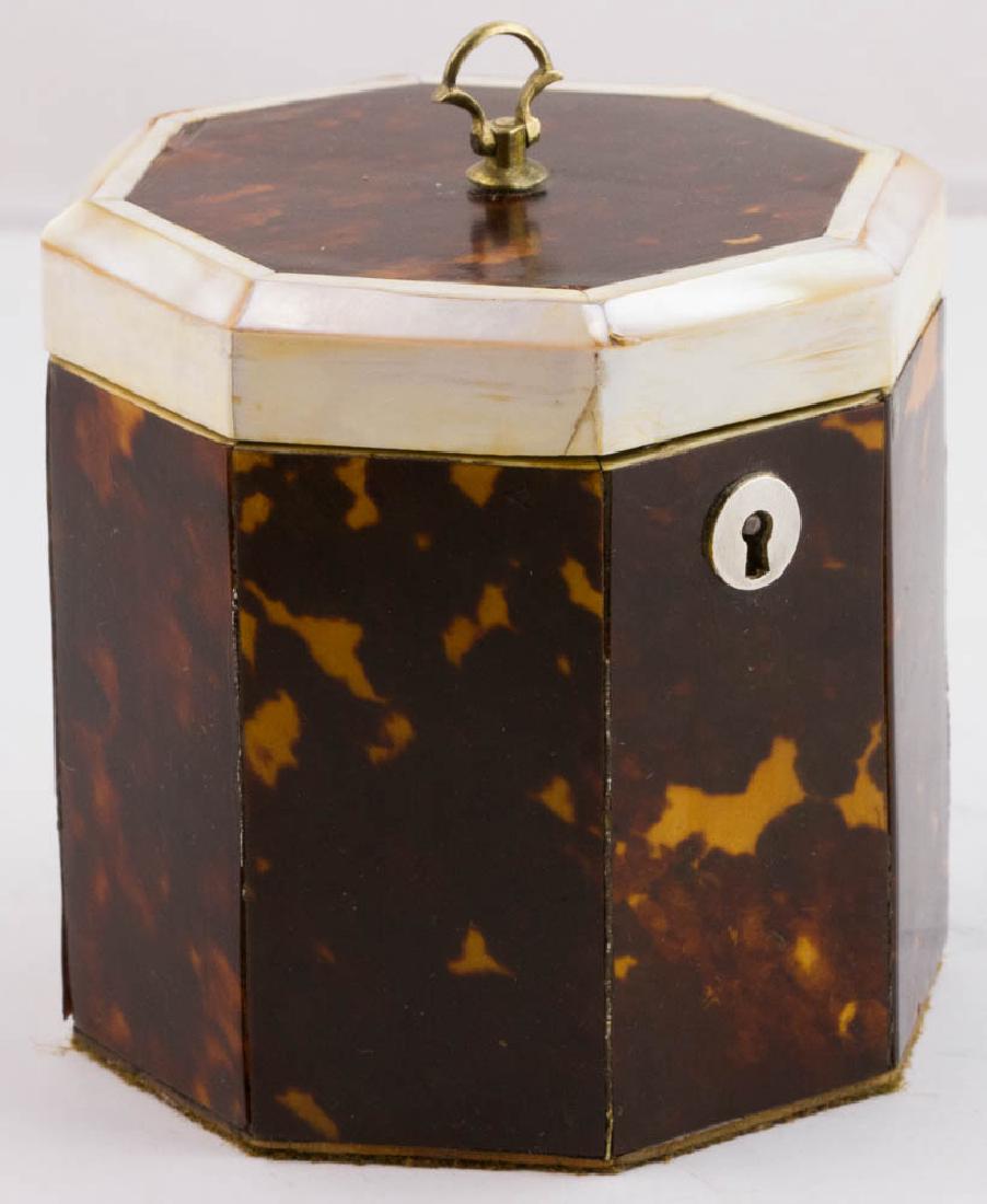 Early 19th C. Octagonal Tea Caddy (1 of 9)
