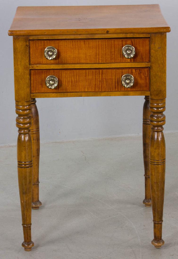 Early 19th C. Federal Tiger Maple Stand (1 of 7)