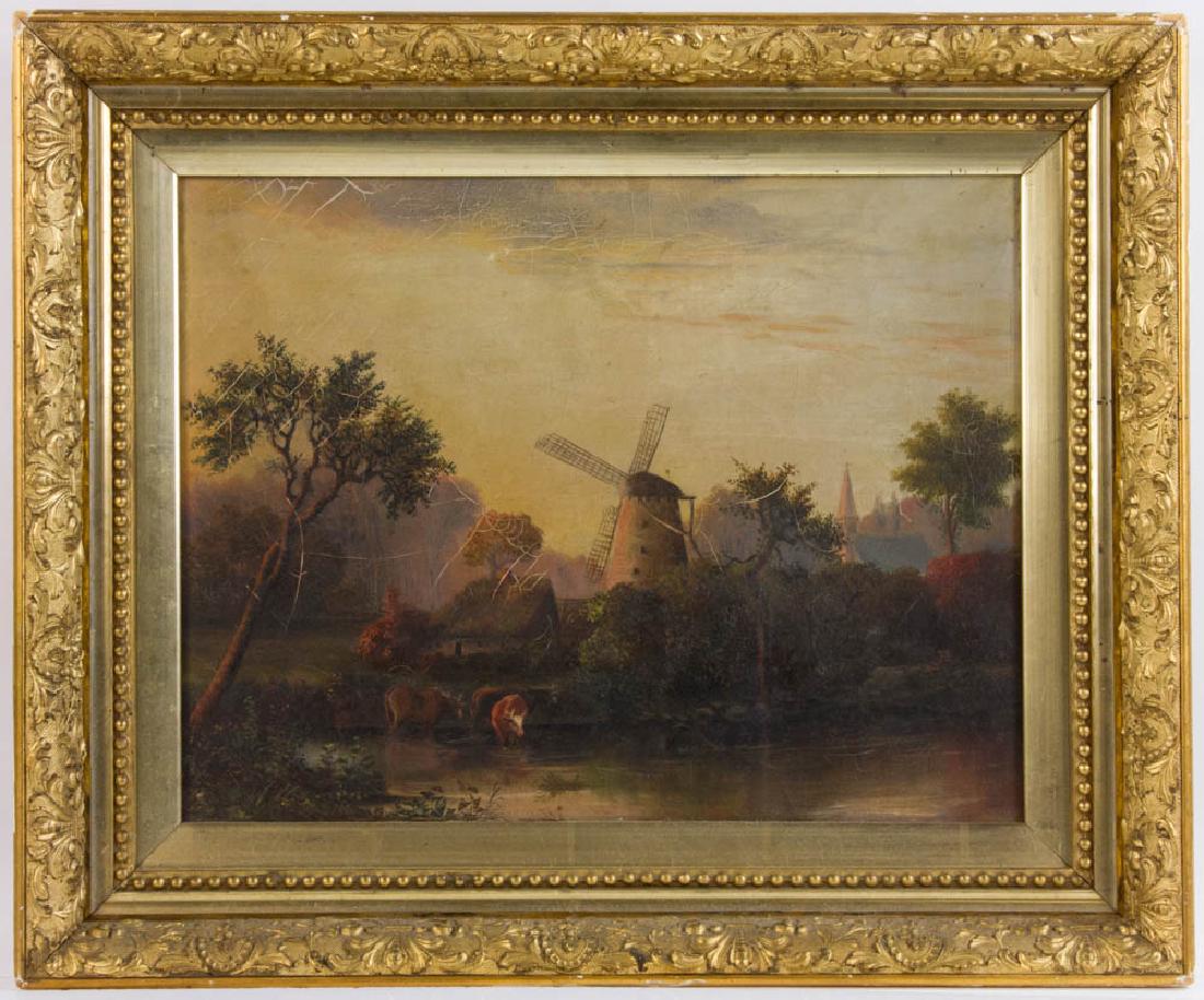 19th C. Dutch School, Country Cottage, Oil on Canvas (1 of 6)
