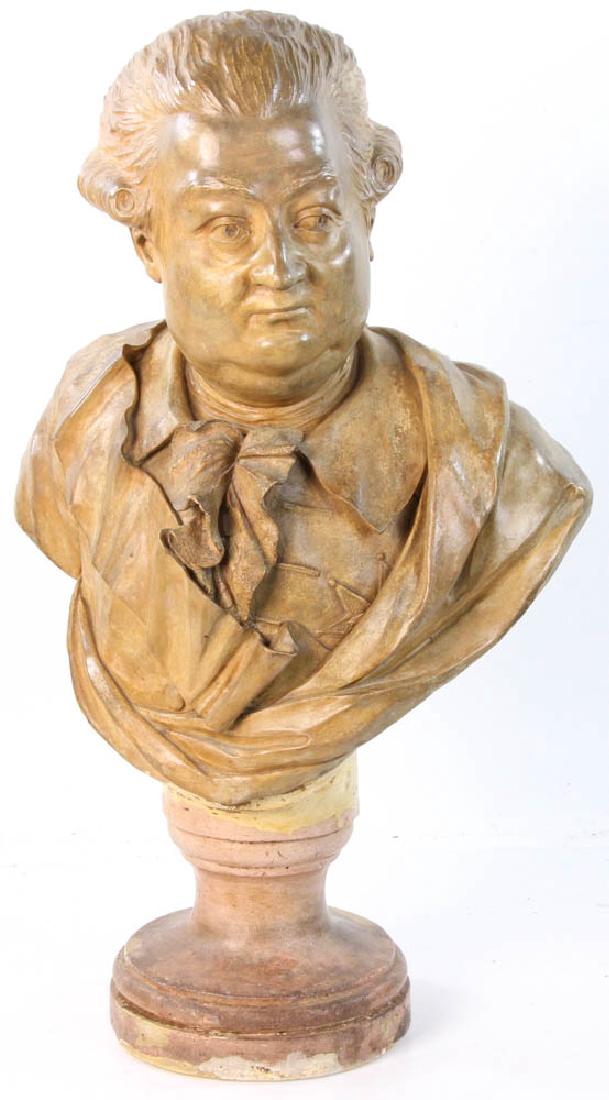 18th/19th C. Terracotta Bust Attributed to Houdon (1 of 7)