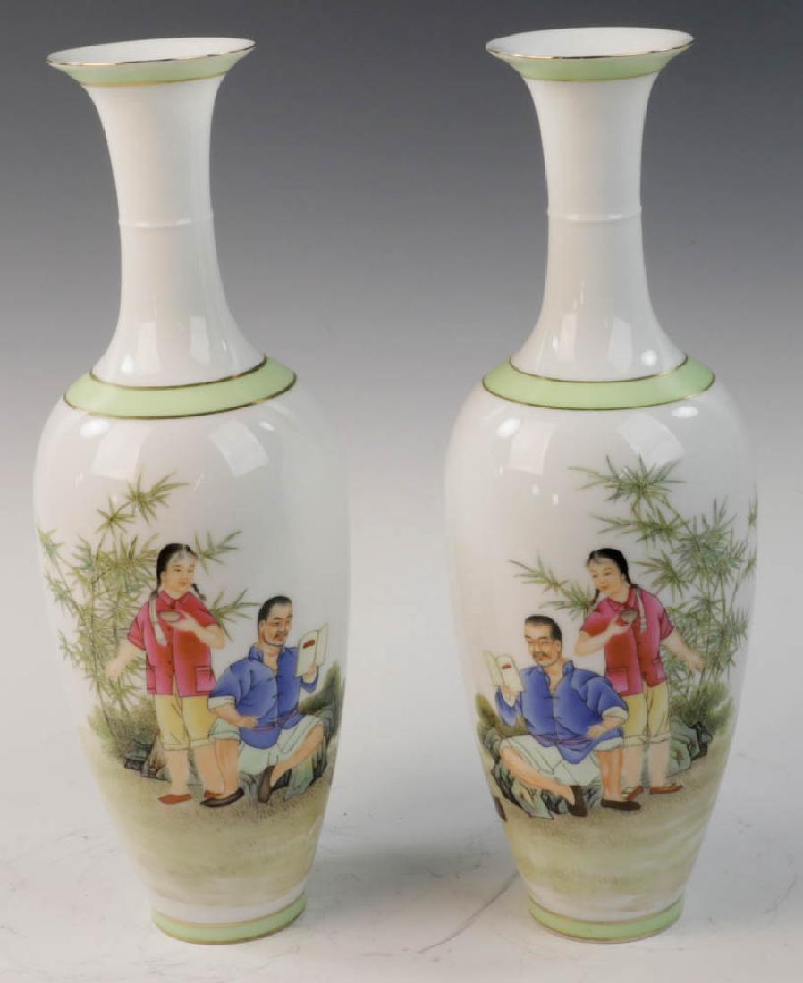 Pair of Chinese Eggshell Porcelain Vases (1 of 8)