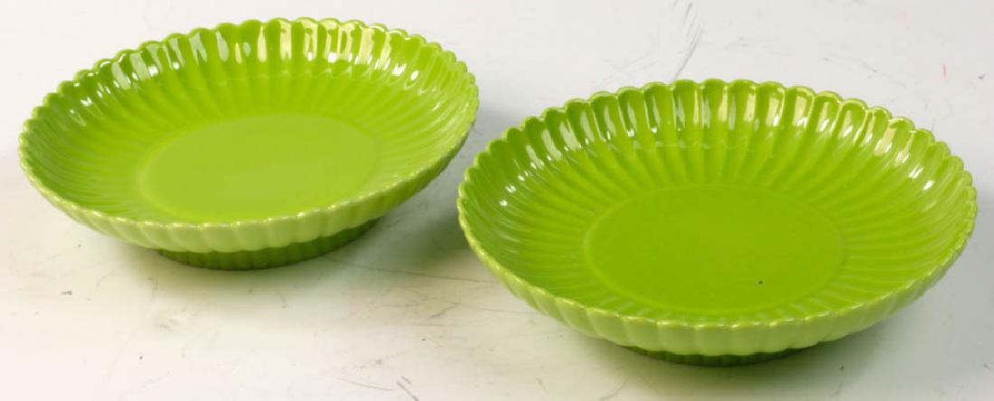 Pair of Chinese Green Glazed Dishes (1 of 5)