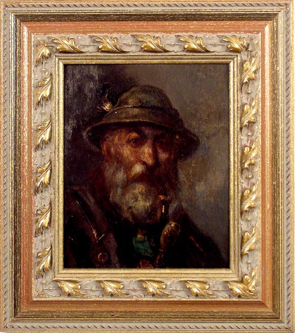 19th CENTURY OIL ON BOARD OF BAVARIAN MAN
