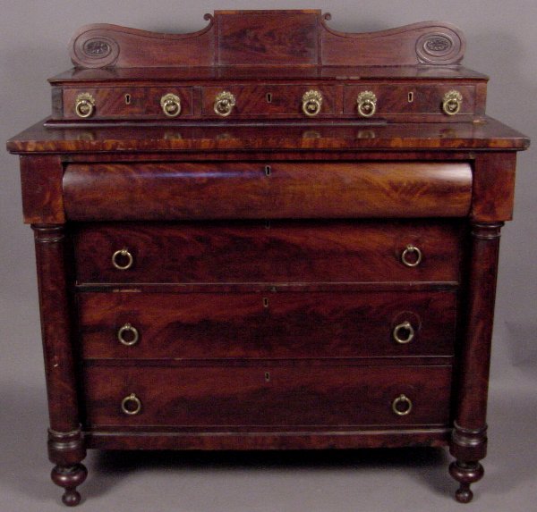 19TH CENTURY EMPIRE MAHOGANY CHEST