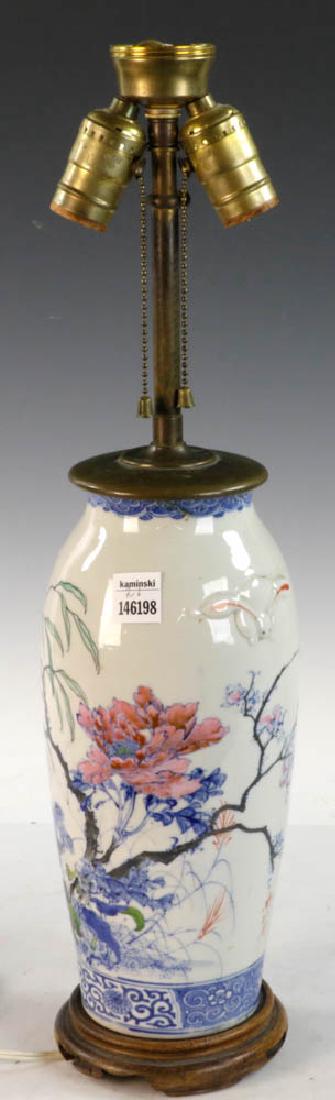 19th C. Chinese Vase Converted to Lamp (1 of 3)