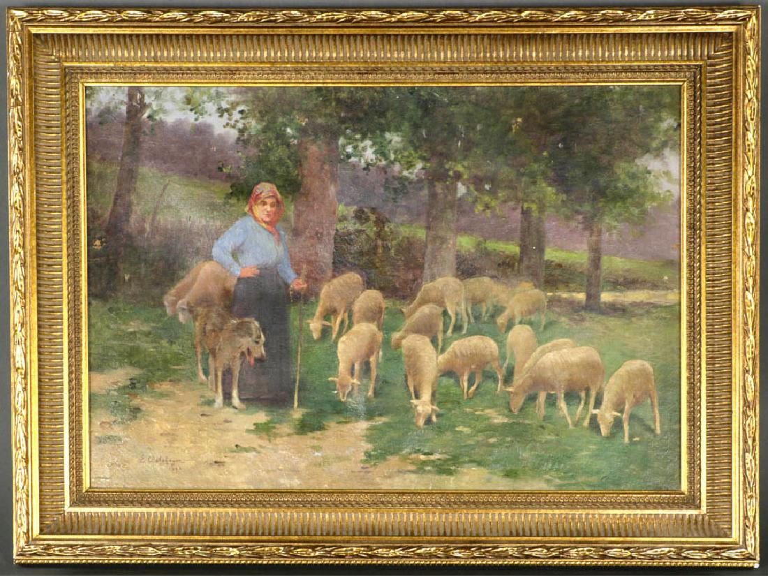 E. De la Rogue Oil on Canvas (1 of 5)