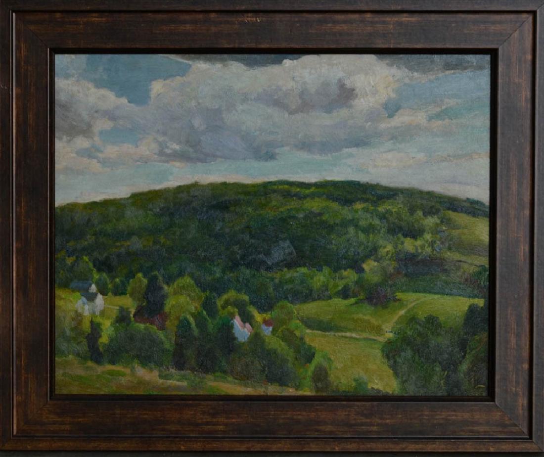 C1960s American Landscape, Oil on Masonite (1 of 3)