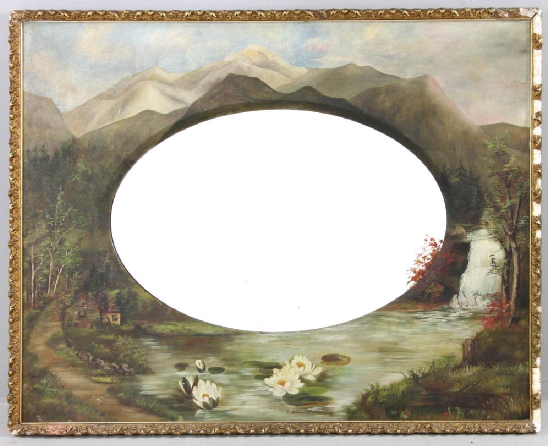 Large Beveled Glass Mirror in Painted Frame (1 of 7)