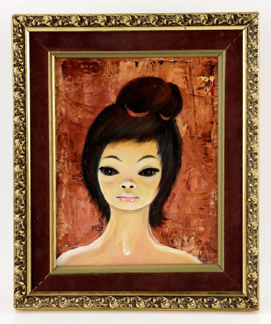 Igor Pantuhoff, Young Girl, Oil on Canvas: Igor Pantuhoff (1911-1972), young girl, oil on canvas, signed L/R, 10" x 8", frame 13 1/4" x 11 1/4".