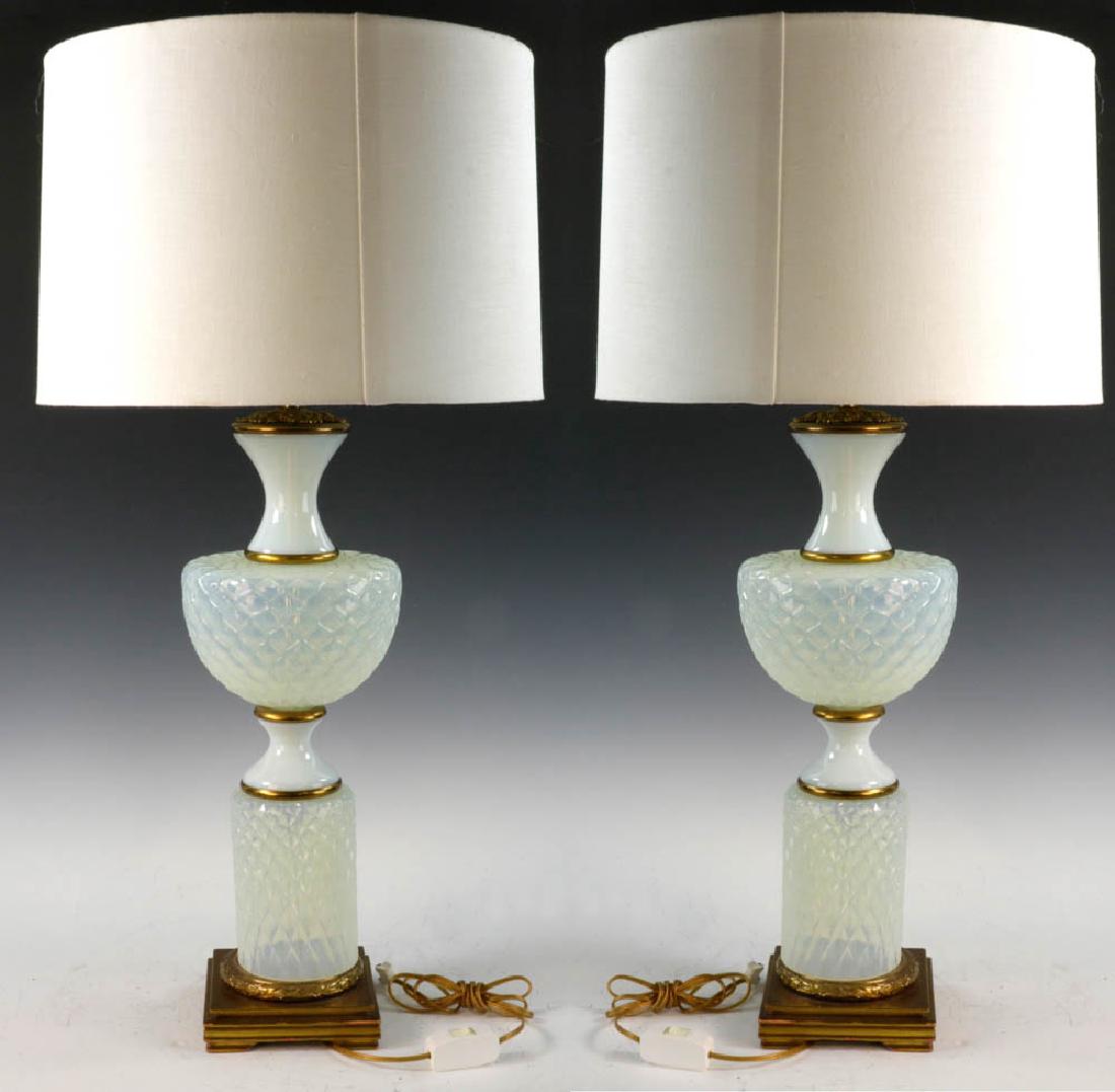Pair of Italian Opalescent Lamps (1 of 5)