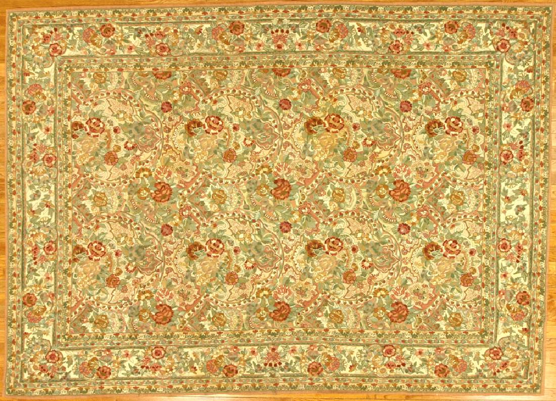 Very Unusual Crewel Work Handmade Rug (1 of 6)