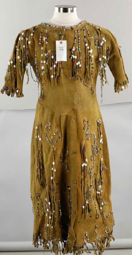Early 20th C Native American Buckskin Dress Mar 03 2018