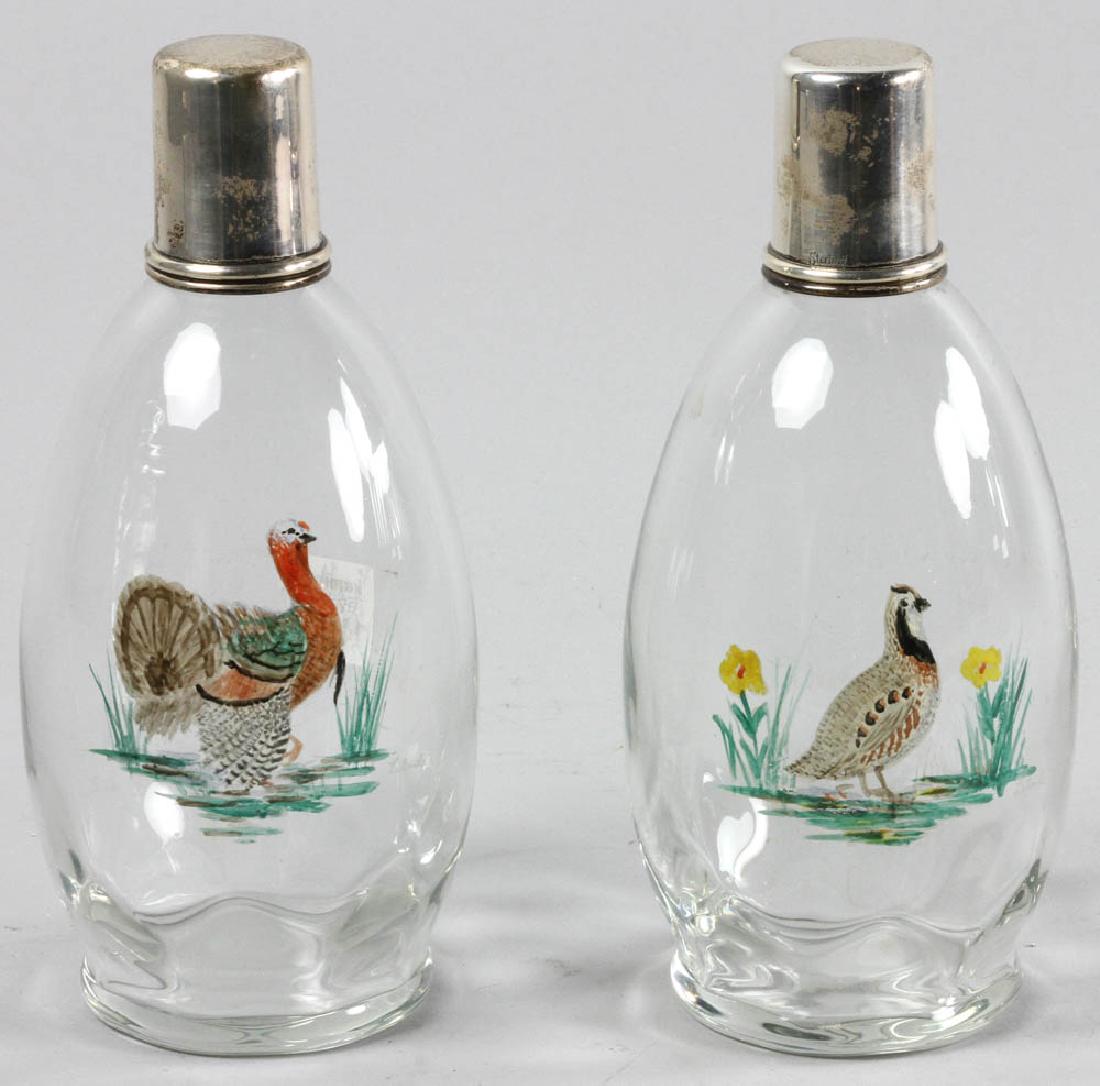 Pair of Hawkes Decanters with Sterling Tops (1 of 6)