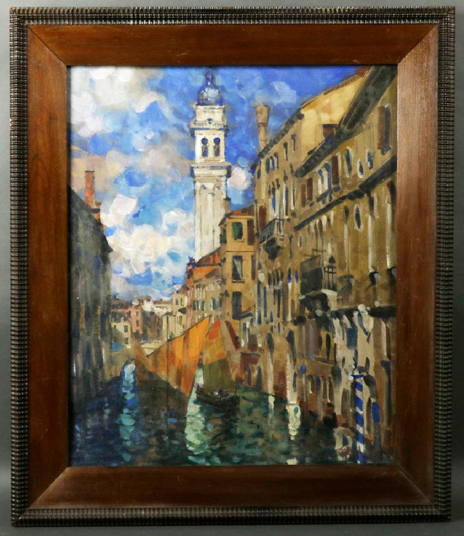 Konstantin Gorbatov, Venice Canal, Oil on Board (1 of 10)