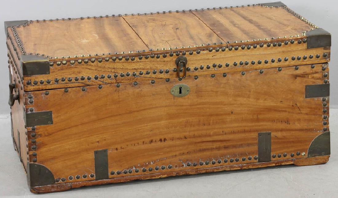 19thC Chinese Brass Bound Camphor Chest (1 of 9)