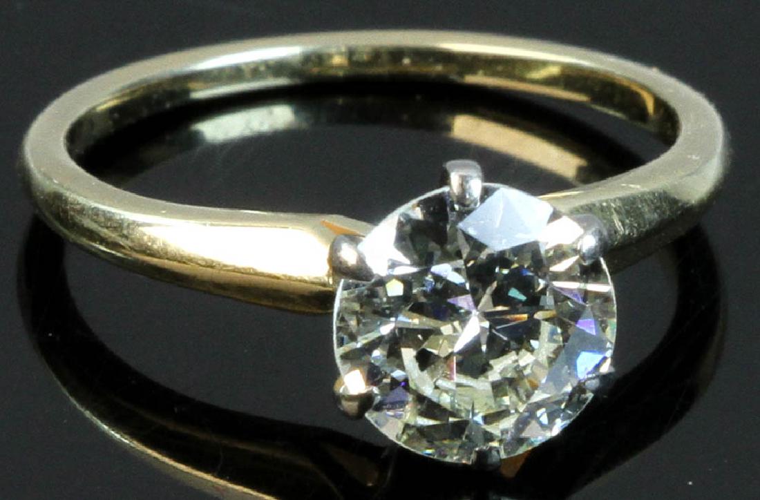 Ladies 14k Gold Solitaire Diamond Ring (1 of 7)