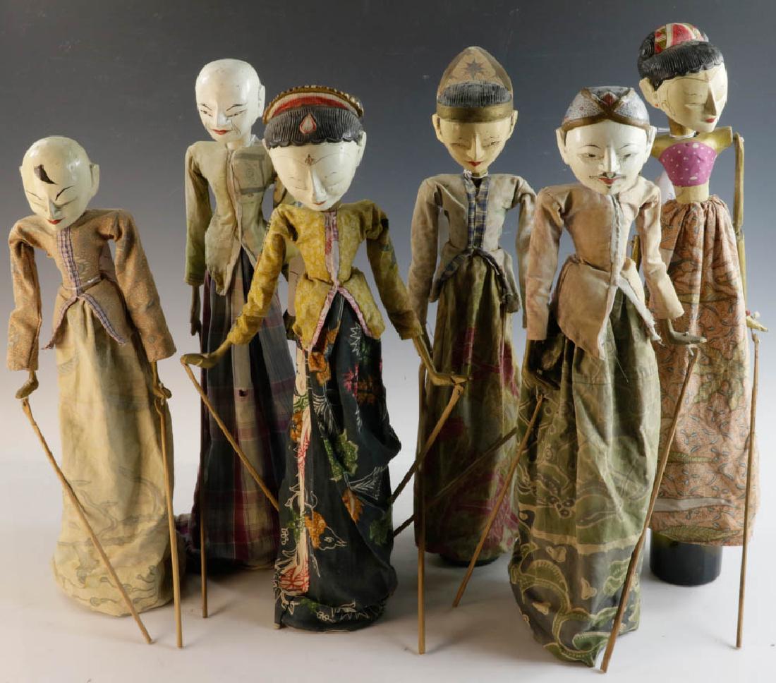 Six Indonesian Stick Puppets (Javanese) (1 of 10)
