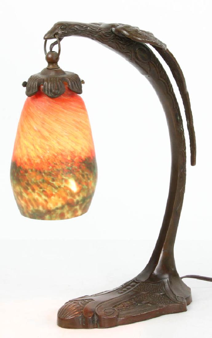 Deco Style Bronzed Bird Form Lamp (1 of 7)