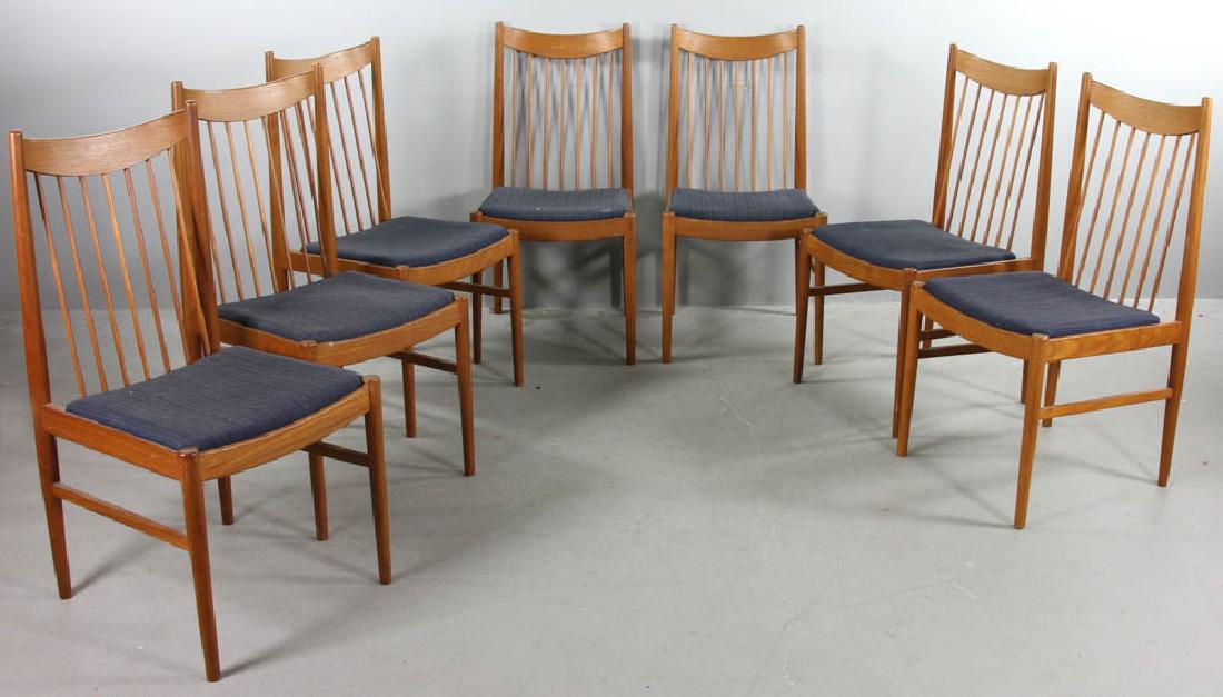 Set of 7 Danish Modern Teak Chairs (1 of 5)