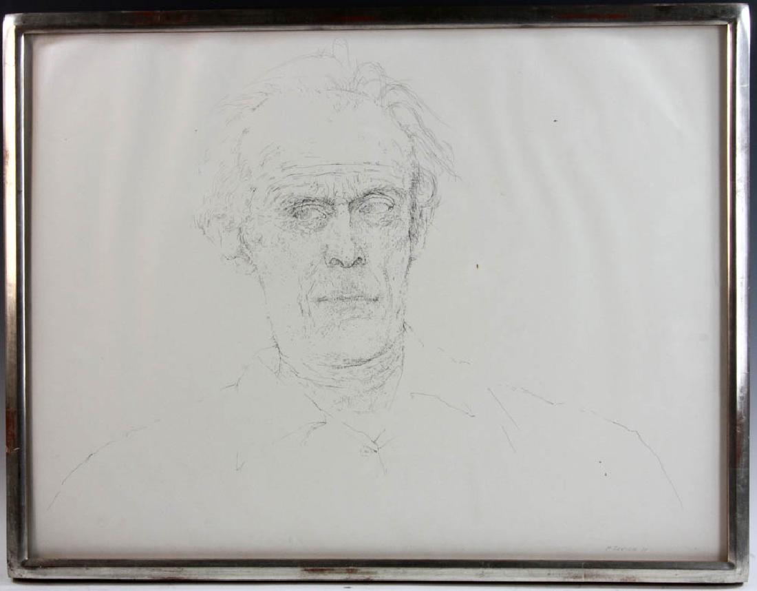 Harold Tovish, Self Portrait, Ink Drawing (1 of 4)