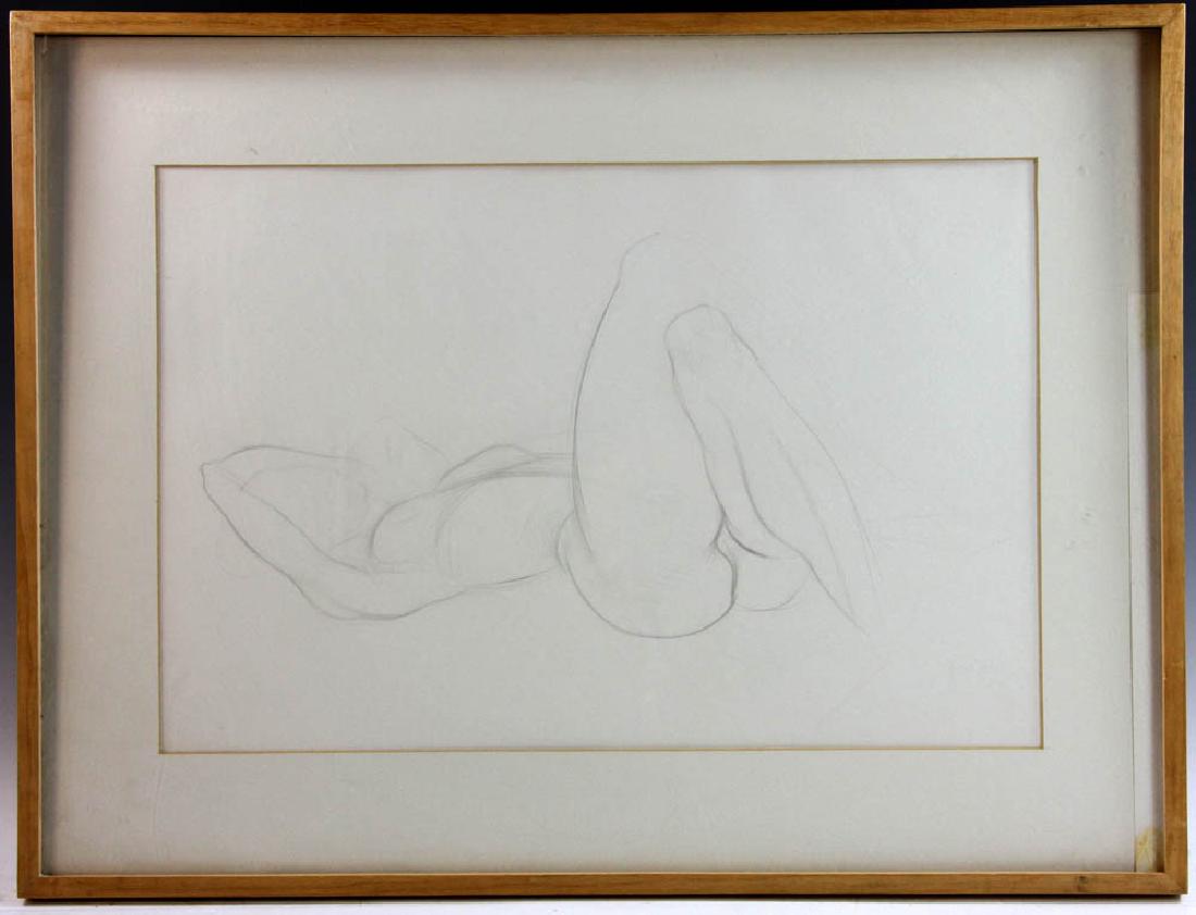 Philip Grausman, Nude, Pencil Drawing: Philip Grausman (American, b.1935), 'Nude', 1975, pencil on paper, signed and dated L/R, 14 1/2" x 21 5/8".