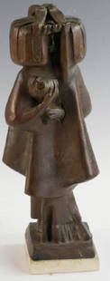 Elbert Weinberg, Bronze Figure: Elbert Weinberg (American, 1928-1991), figure, bronze, approximately 14" H.