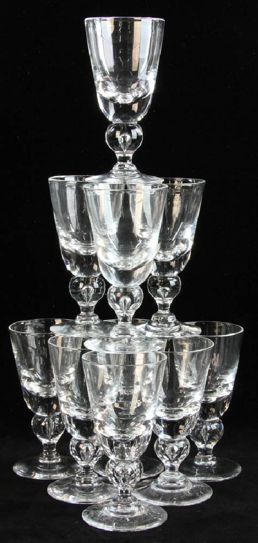 Ten Signed Steuben Blown Glass Goblets (1 of 7)